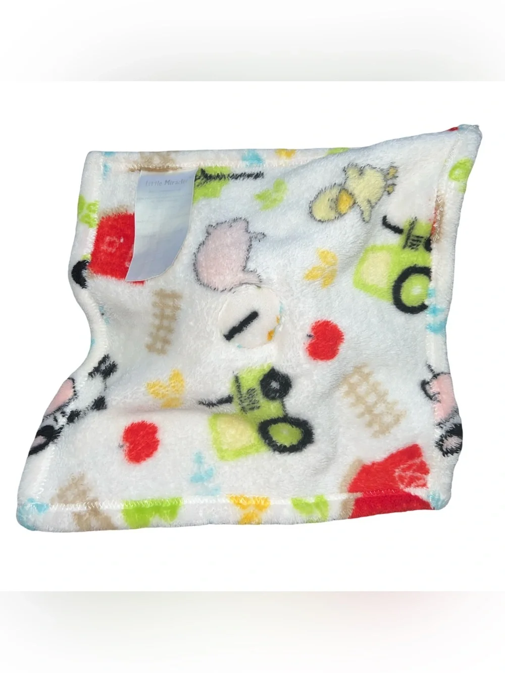 Little Miracles Cow Security Blanket Baby Lovey Farm Print
